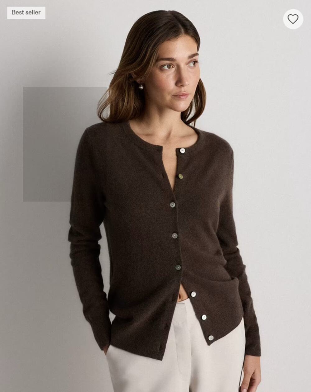 Quince Mongolian Cashmere Cardigan Sweater Brown Size XS